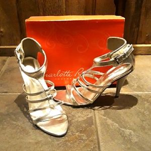 Charlotte Russe metallic silver heels